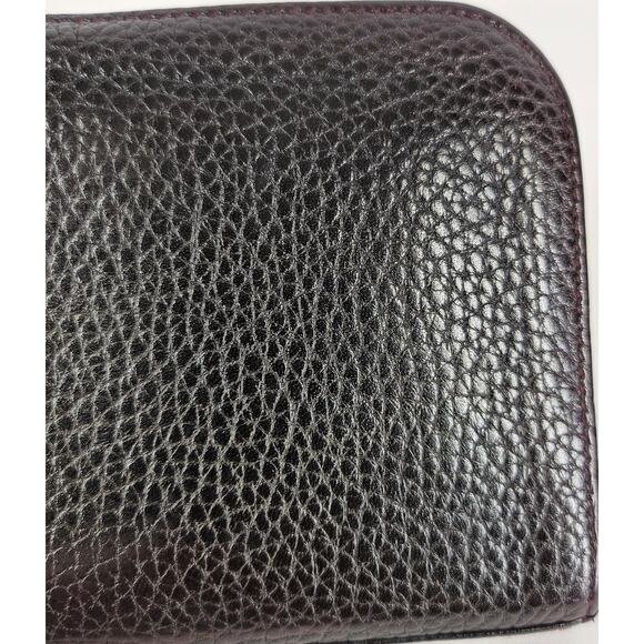 SAINT LAURENT PARIS DARK BROWN CONTINENTAL WALLET – GOLD ZIP – PEBBLED LEATHER - Picture 11 of 11